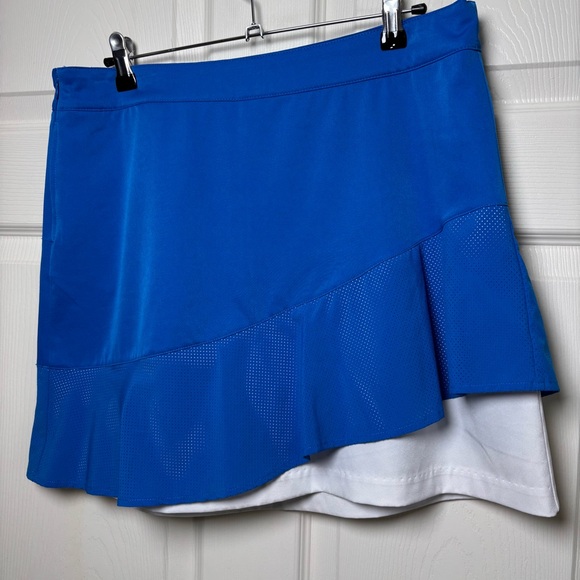 Lady Hagen Golf Skort Size 10 Blue White Skirt Pickleball Tennis Pockets Preppy - Picture 7 of 9